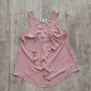 Flowy Pink Ruffle Top